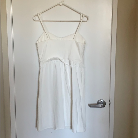 NWT Anthropologie Loup Denim Ruffle Dress White S - Picture 8 of 8